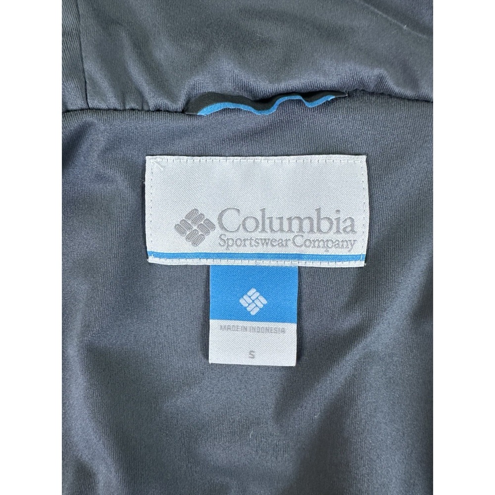 Columbia Jacket Mens Small Grey Red Lightweight Packable Windbreaker Hiking - Picture 9 of 10